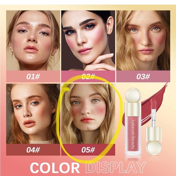 Liquid Blush Dewy Finish Lightweight Long-Wearing Smudge Proof Natural-Looking - Picture 3 of 7